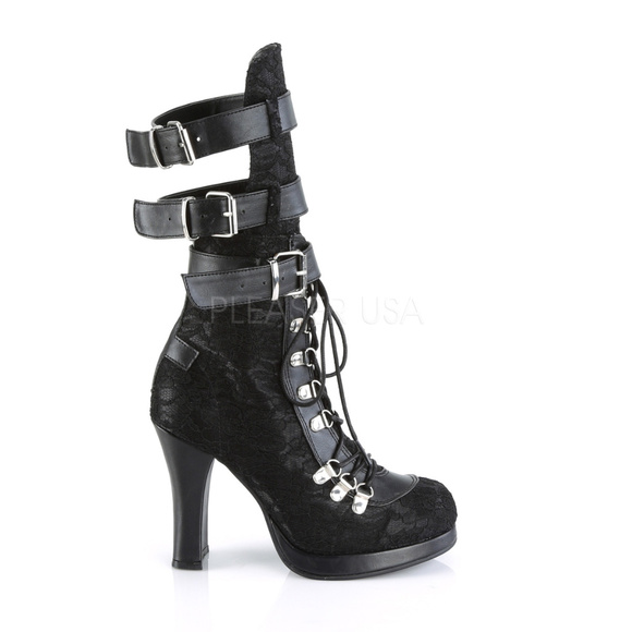 Gothic Platform Lace Up High Heel Boots - Picture 5 of 5